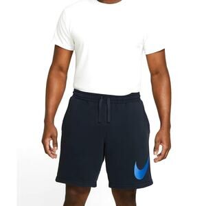 Nike Black and Blue Bermuda Drawstring Shorts - XL